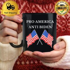 Pro America Anti Biden Anti Joe Biden American Flag Mug