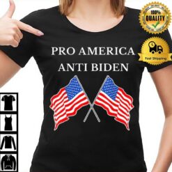 Pro America Anti Biden Anti Joe Biden American Flag T-Shirt