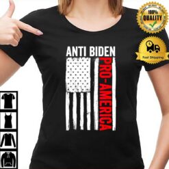 Pro America Anti Biden Flag Usa Impeach Joe Biden 2024 Vote T-Shirt