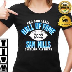 Pro Football Hall Of Fame 2022 Sam Mills Carolina Panthers T-Shirt