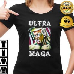 Pro Trump 2024 Election Usa Flag Proud Anti Biden Political T-Shirt