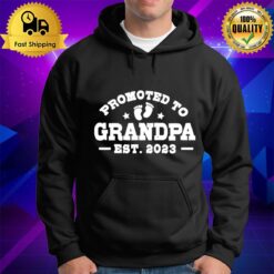 Promoted To Grandpa Est 2023 Grandfather Baby Announcement Hoodie