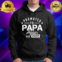 Promoted To Papa Again 2022 First Time Papa New Dad Daddy Hoodie