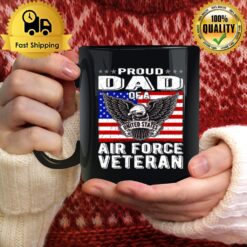 Proud Dad Of Us Air Force Veteran Patriotic Military Father Mug
