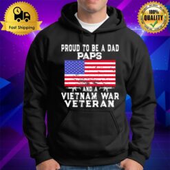 Proud Dad Paps Vietnam Veteran Retro Us Flag Grandpa Hoodie