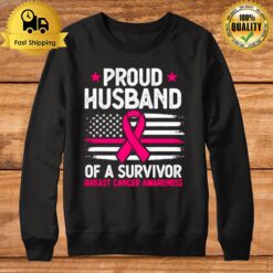 Proud Husband Of Survivor Breast Cancer Awareness Supporter Sweatshirt