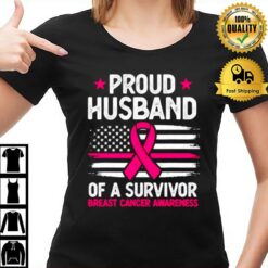 Proud Husband Of Survivor Breast Cancer Awareness Supporter T-Shirt