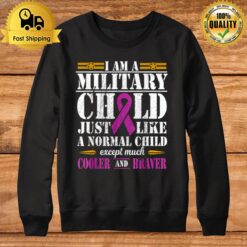 Proud Patriotic Military Brat Military Child Month Purple Up Sweatshirt