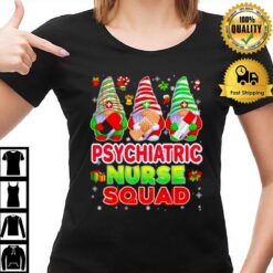 Psychiatric Nurse Squad Gnomies Christmas T-Shirt