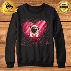 Pub Heart Funny Valentines Day Men Love Puppy Dog Red Love Sweatshirt