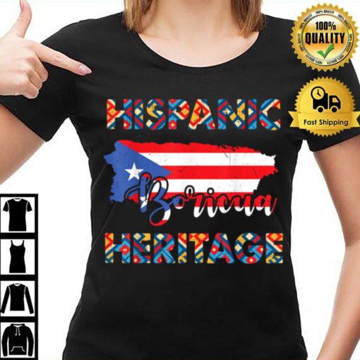 Puerto Rican Flag Hispanic Heritage Boricua Puerto Rico T-Shirt