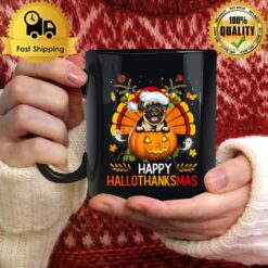 Pug Happy Hallothanksmas Halloween Christmas Mug