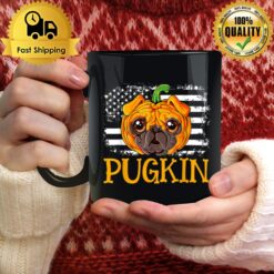 Pugkin Pug Pumpkin Halloween Kids Boys Thanksgiving Mug