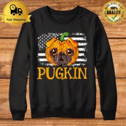 Pugkin Pug Pumpkin Halloween Kids Boys Thanksgiving Sweatshirt