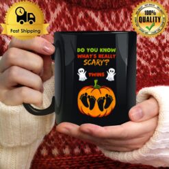 Pumpkin Do You Know What'S Really Scary Twins Halloween Mug