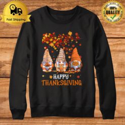 Pumpkin Gnomes Fall Autumn Cute Halloween Thanksgiving T Sweatshirt
