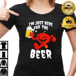 Pumpkin I'M Just Here For The Beer Halloween T-Shirt