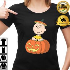 Pumpkin Patch Charlie Brown Funny Vintage Charlie Brown Halloween T-Shirt