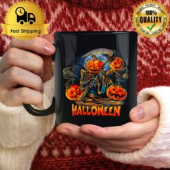 Pumpkin Skeleton Monster Halloween Mug