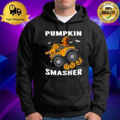 Pumpkin Smasher Kids Halloween For Monster Truck Lover Hoodie