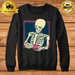 Pumpkin Spice Coffee Lover Skeleton Halloween Sweatshirt