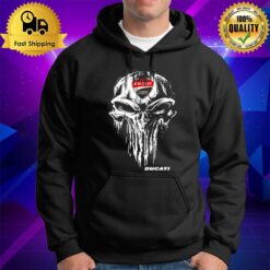 Punisher Skull With Ducati Car Logo Hoodie