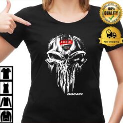 Punisher Skull With Ducati Car Logo T-Shirt