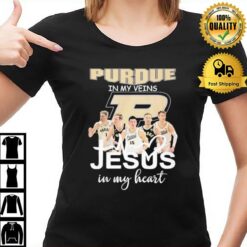 Purdue In My Veins Team Jesus In My Hear T-Shirt