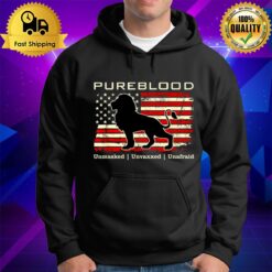Pureblood Movement #Pureblood Medical Freedom Lion Usa Flag Hoodie
