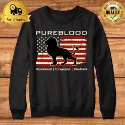 Pureblood Movement #Pureblood Medical Freedom Lion Usa Flag Sweatshirt