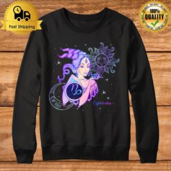 Purple Art Capricorn Horoscope Zodiac Sign Sweatshirt