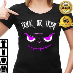 Purple Face Trick Or Treat Halloween T-Shirt