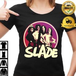 Purple Logo Art Slade Band Glam Rock T-Shirt
