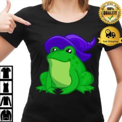 Purple Witch'S Hat Frog Hat Garf T-Shirt