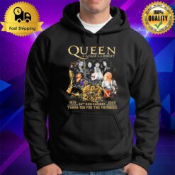 Queen  Adam Lambert 1970 2022 52Nd Anniversary Signatures Thank You For The Memories Hoodie