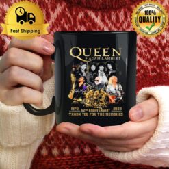 Queen  Adam Lambert 1970 2022 52Nd Anniversary Signatures Thank You For The Memories Mug