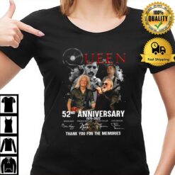 Queen Band Members 52Nd Anniversary 1970 2022 Signatures T-Shirt