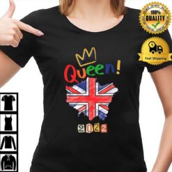 Queen Elizabeth'S Platinum Jubilee 2022 Uk Union Jack Flag T-Shirt