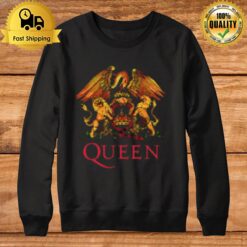 Queen White Crest Freddie Mercury Brian May Sweatshirt
