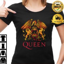 Queen White Crest Freddie Mercury Brian May T-Shirt