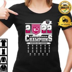 Queensland Maroons 2022 State Of Origin Champions 23X Champions T-Shirt