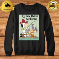 Quick Draw Mcgraw Vintage Fishing Cartoon Abstract Character Sweatshirt