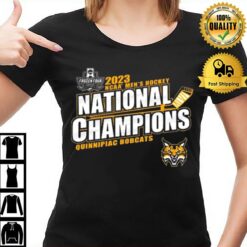 Quinnipiac Bobcats 2023 Ncaa Men'S Hockey National Champions T-Shirt