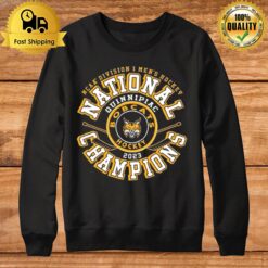 Quinnipiac Bobcats 2023 Ncaa Men'S Ice Hockey National Champions Top Rung Sweatshirt