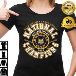 Quinnipiac Bobcats 2023 Ncaa Men'S Ice Hockey National Champions Top Rung T-Shirt
