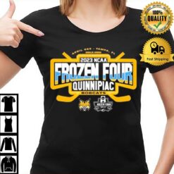 Quinnipiac Bobcats University Men'S Hockey 2023 Ncaa Frozen Four T-Shirt