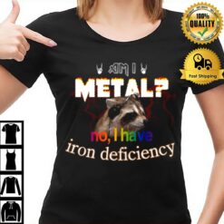 Raccoon Am I Metal No I Have Iron Deficiency T-Shirt