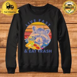 Raccoon Drink Beer Live Fast & Eat Trash 2023 Vintage Sweatshirt