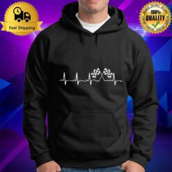 Racing Flag Checkered Flag Heartbeat Motorsports Hoodie