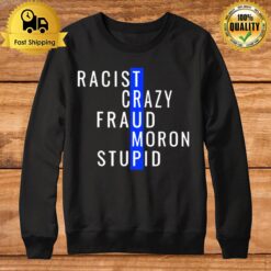 Racist Crazy Fraud Moron Stupid 2022 Sweatshirt